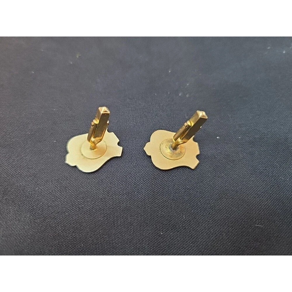 Vintage 108th Infantry US Army Blue & Gold Cufflinks New York